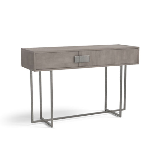 Jade Console Table - Antique Silver - Ash Grey