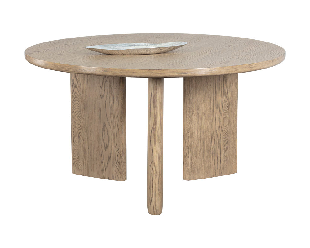 Giulietta Dining Table - Round - Weathered Oak - 55"