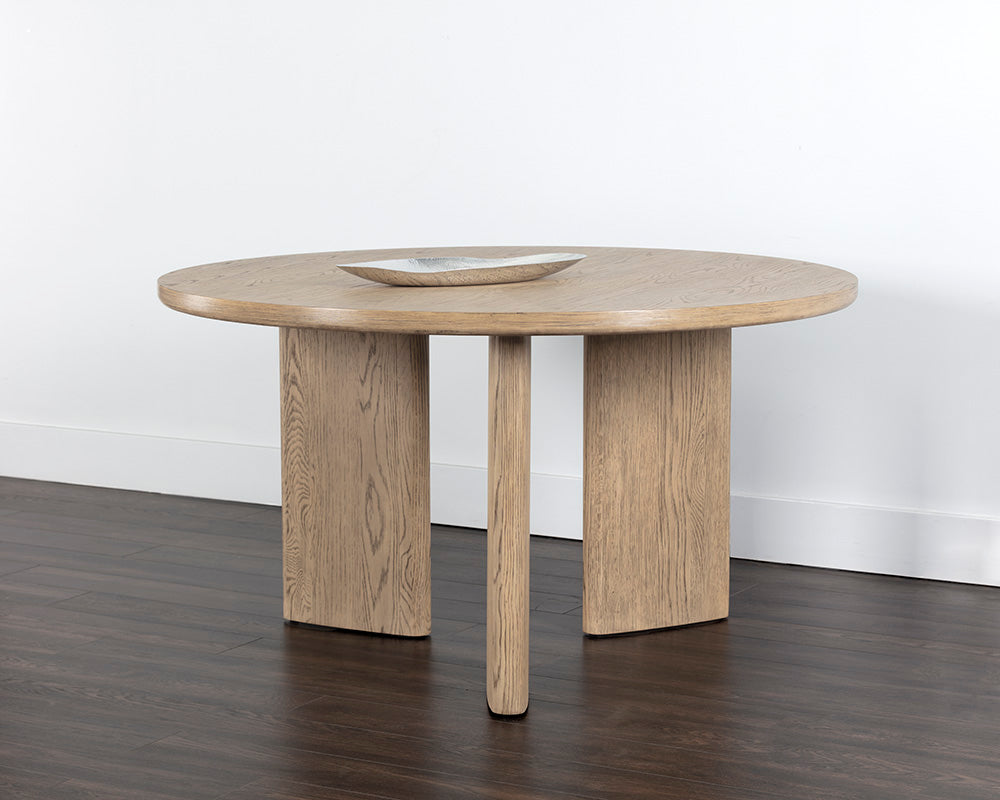 Giulietta Dining Table - Round - Weathered Oak - 55"