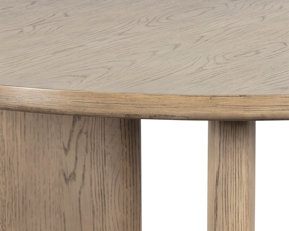 Giulietta Dining Table - Round - Weathered Oak - 55"