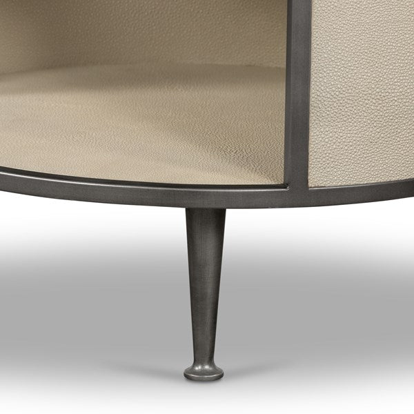 SHAGREEN ROUND NIGHTSTAND