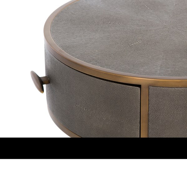 SHAGREEN ROUND NIGHTSTAND