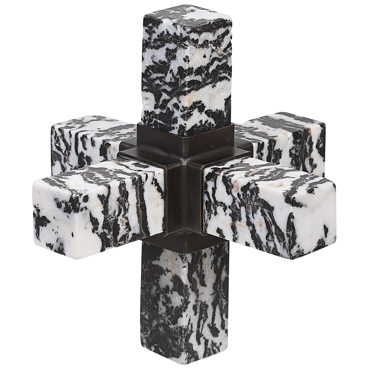 DOUBLE CROSS SCULPTURE, ZEBRA STONE